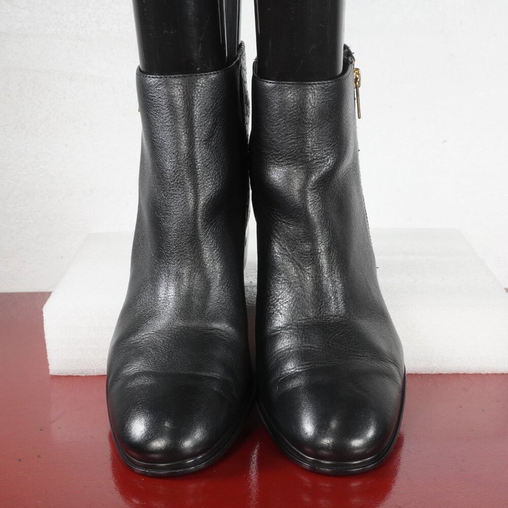 Women's Isola Black Leather Ankle High Snakeskin Fashion Boots Booties 9.5 - Picture 3 of 7